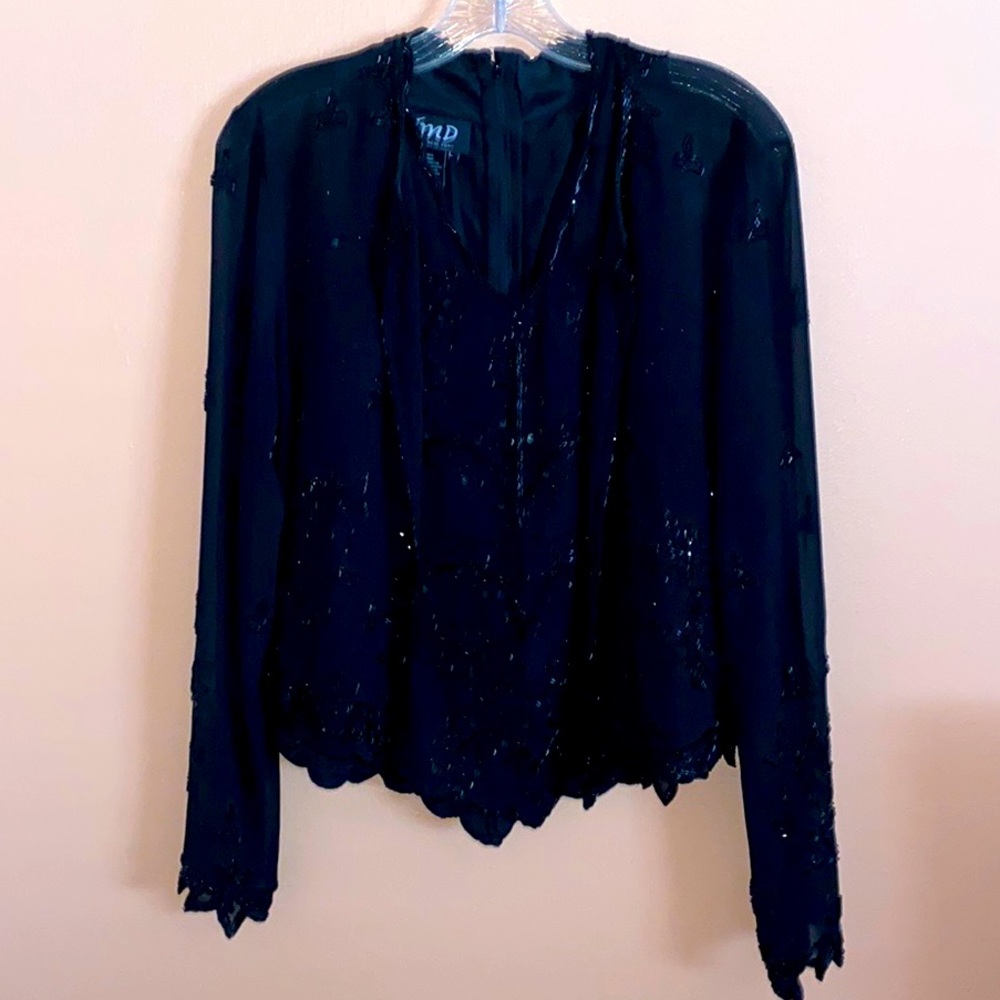 JMD Beaded Tank Top and Jacket Set